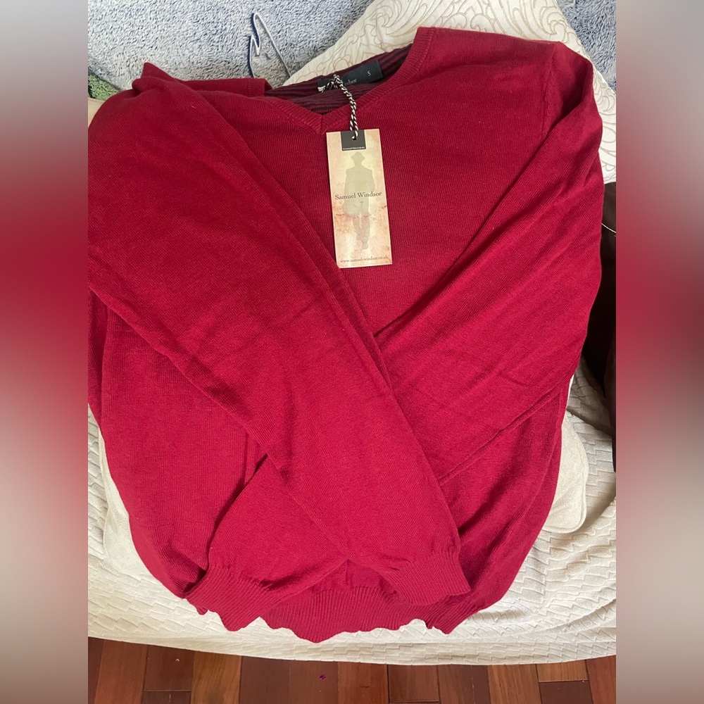 Samuel Windsor’s Red V Neck pullover
